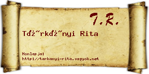 Tárkányi Rita névjegykártya